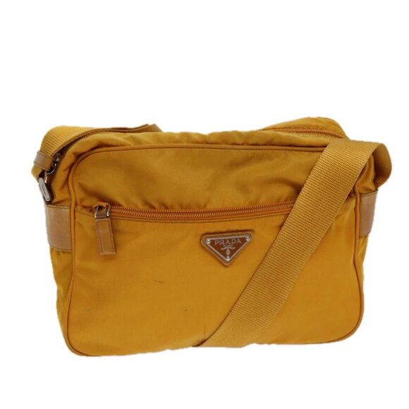 PRADA Shoulder Bag Nylon Orange Auth 82569 - Picture 1 of 16